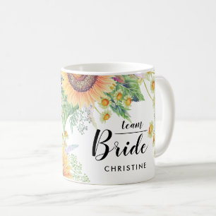 Caneca De Café Equipe Noiva. Presente de Casamento Personalizado 