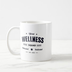 Caneca De Café Equipe Oficial de Bem-Estar Esquadra de Saúde Trei