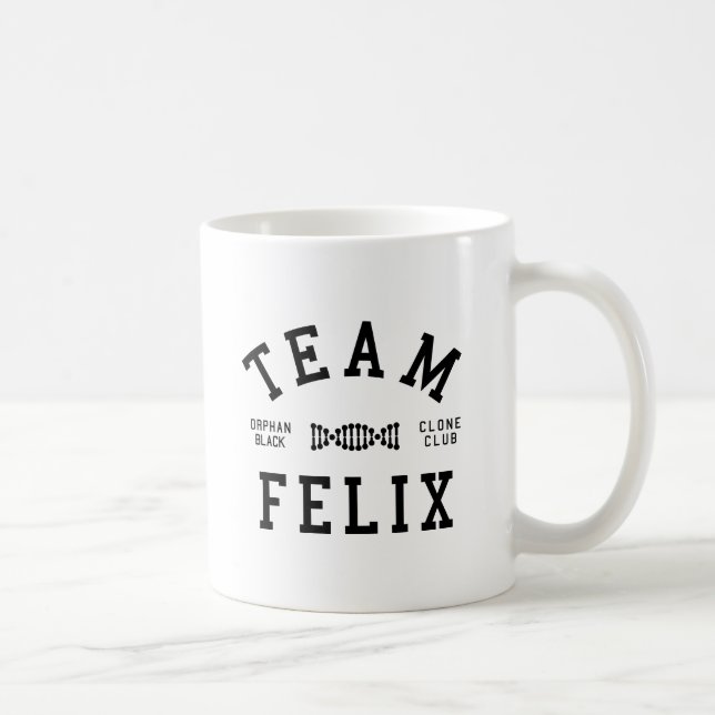 Caneca De Café Equipe preta órfão Felix (Direita)