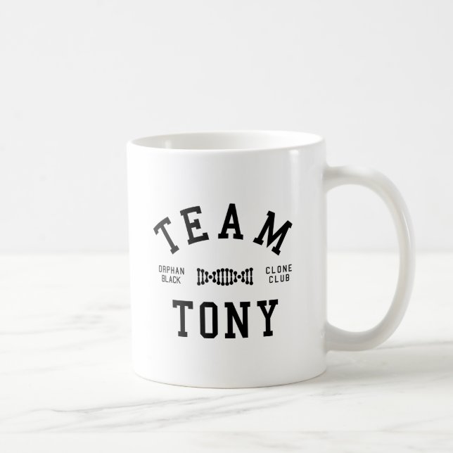 Caneca De Café Equipe preta órfão Tony (Direita)
