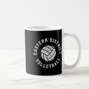 Caneca De Café Equipe Retro Distressed do Distrito Leste de Volei