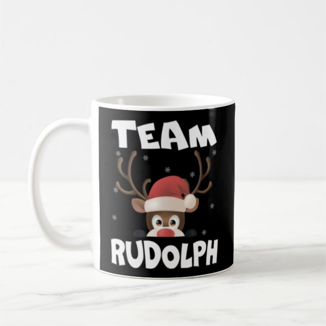 Caneca De Café Equipe Rudolph Reindeer Deer (Esquerda)