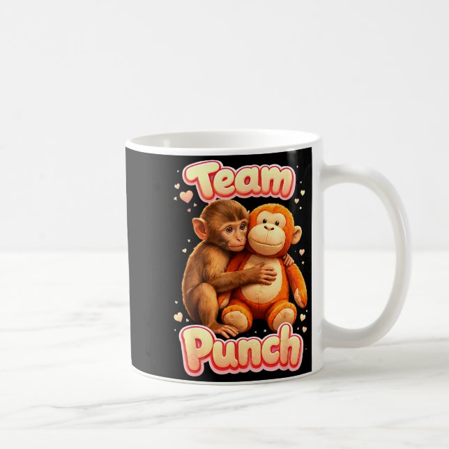 Caneca De Café Equipe soco lindo bebê macaco chamado soco mulhere (Direita)
