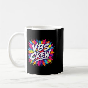 Caneca De Café Equipe Vbs Colorido Splash Escola Bíblica de Féria