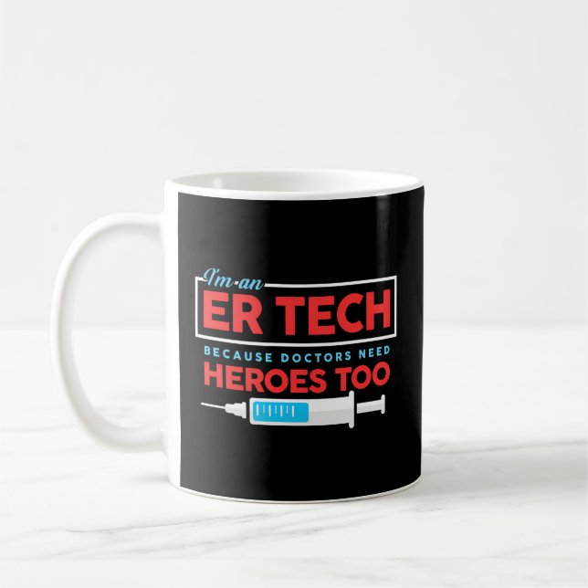 Caneca De Café Er Tech Porque Médicos Precisam De Heróis Também (Esquerda)