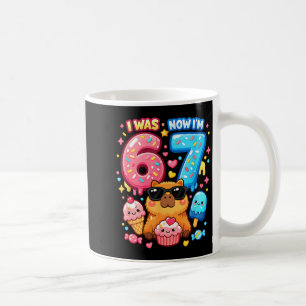 Caneca De Café Era 6 7 aniversário 67 meme capivara sorvete kawai