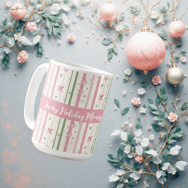 Caneca De Café Era de Férias Rosa Personalizada Coquette