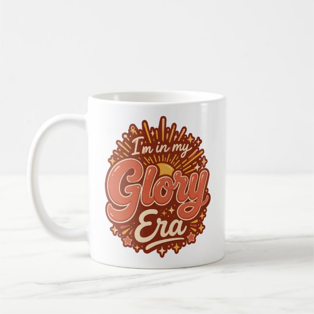 Caneca De Café Era de Glória Fé Cristã Retro Religiosa (Esquerda)
