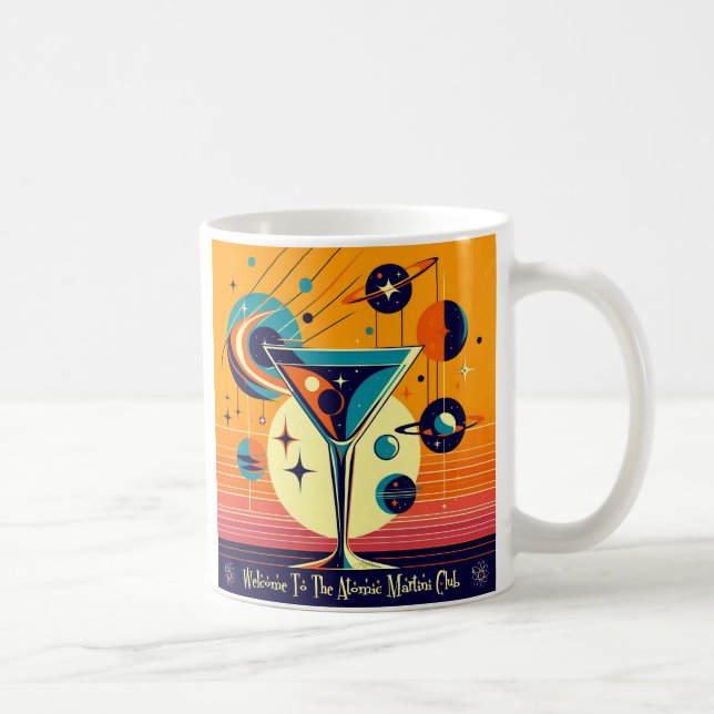 Caneca De Café Era Espacial Bem-vindo ao Clube do Martini Atômico (Direita)