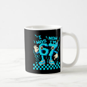Caneca De Café Era menina de 7 anos fazendo aniversário de 6 7 67