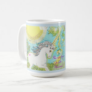 Caneca De Café Era nascida para montar unicórnios!