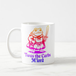 Caneca De Café Era Os Carbs, Meu Senhor Meme Engraçado de Sapo M