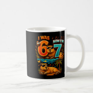 Caneca De Café Era seis sete 6 7 capivara 67 meme 7º aniversário