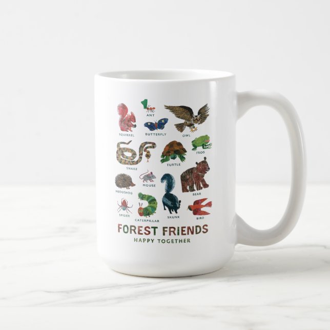 Caneca De Café Eric Carle | Amigos da Floresta Felizes Juntos (Direita)
