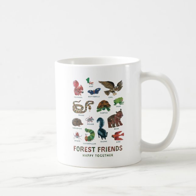 Caneca De Café Eric Carle | Amigos da Floresta Felizes Juntos (Direita)