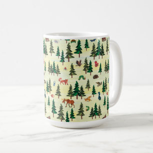 Caneca De Café Eric Carle   Padrão de Diversão Florestal