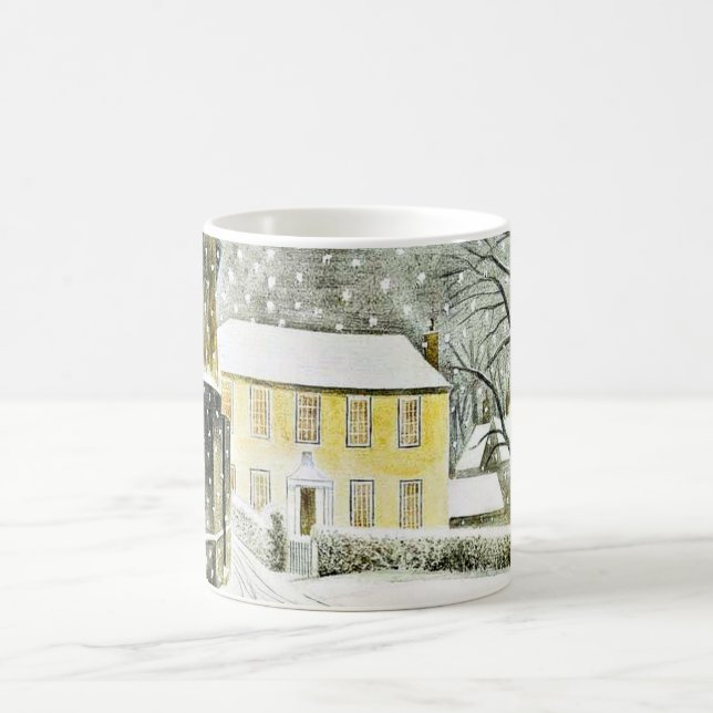 Caneca De Café Eric Ravilious - Hallstead Road em Snow, (Centro)