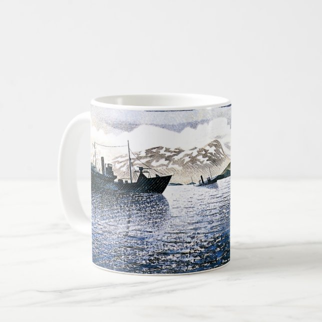 Caneca De Café Eric Ravilious - Noruega, realismo mágico, (Frente Esquerda)
