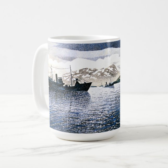 Caneca De Café Eric Ravilious - Norway, magic realism, (Frente Esquerda)