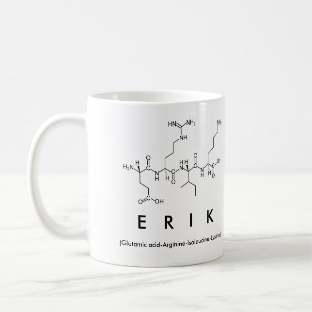 Caneca De Café Erik peptide nome mug (Esquerda)