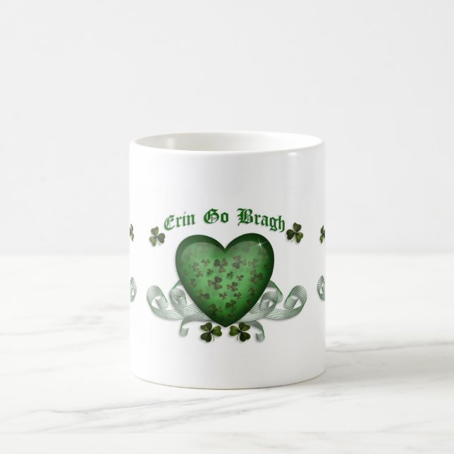 Caneca De Café Erin go bragh Irish Heart (Centro)