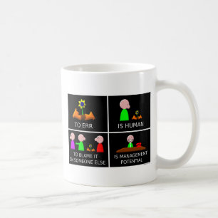 Caneca De Café Errar é humano preto