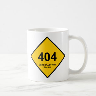 Caneca De Café Erro 404: Democracia Não Encontrada