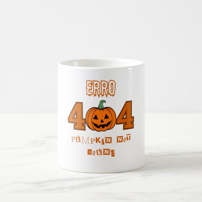 Caneca De Café Erro 404 Figurume Não Encontrado Dia de as Bruxas  (Centro)