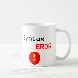 Caneca De Café Erro de sintaxe