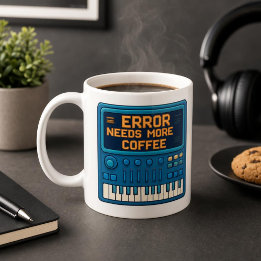 Caneca De Café Error: Need More Coffee – Synthesizer Humor