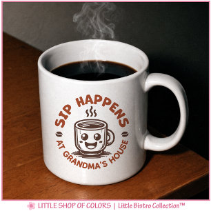 Caneca de Café 'Erros de Bebida na Casa da Vovó'
