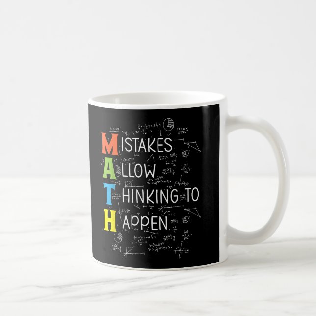 Caneca De Café Erros Matemáticos Permitem Pensar Em Acontecer (Direita)