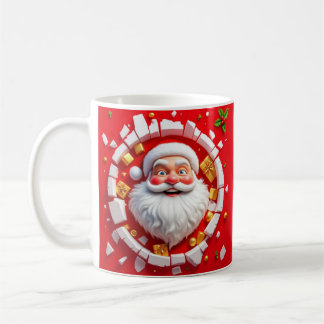 Caneca De Café Erupção do Círculo do Papai Noel