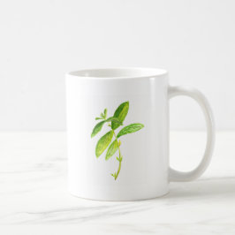 Caneca De Café Erva de mint Coloração d'água Jardim Botânico Russ