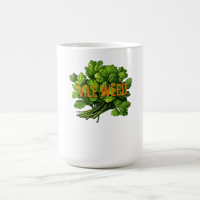 Caneca De Café Erva De Vilo - Engraçado Anti-Cilantro (Centro)