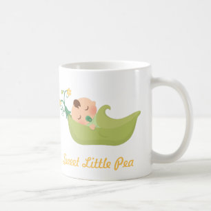 Caneca De Café Ervilha Doce em um Bebê Menino Fofo