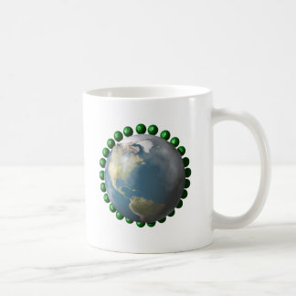 Caneca De Café Ervilhas e paz na coleção da terra
