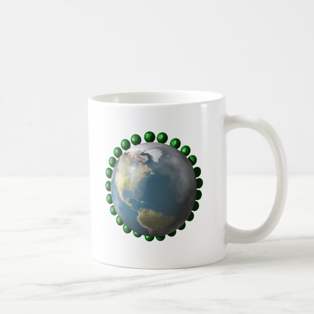 Caneca De Café Ervilhas e paz na coleção da terra (Direita)