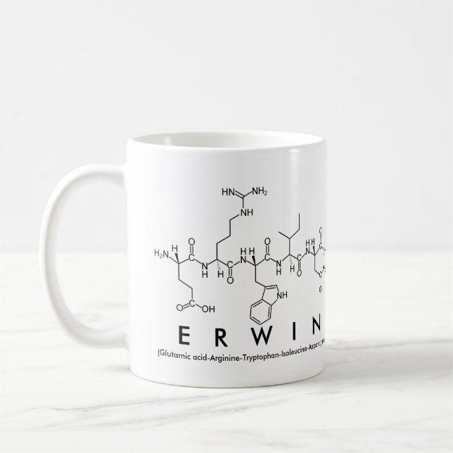 Caneca De Café Erwin peptide name mug (Esquerda)