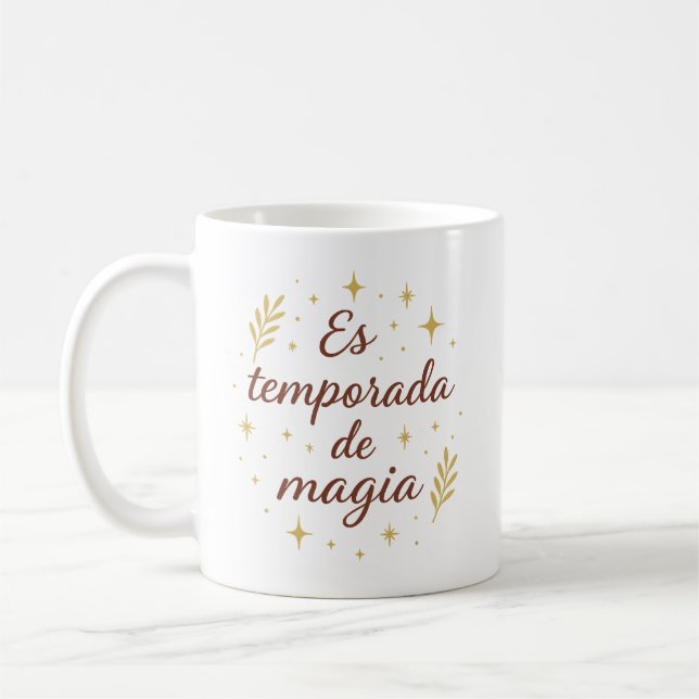 Caneca De Café Es Temporada de Magia ✨ | Festive Christmas  (Esquerda)