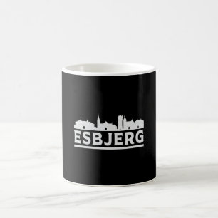 Caneca De Café Esbjerg Dinamarca City Skyline Cityscape Funny Gif