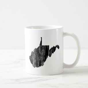 Caneca De Café Esboço afligido do estado de West Virginia