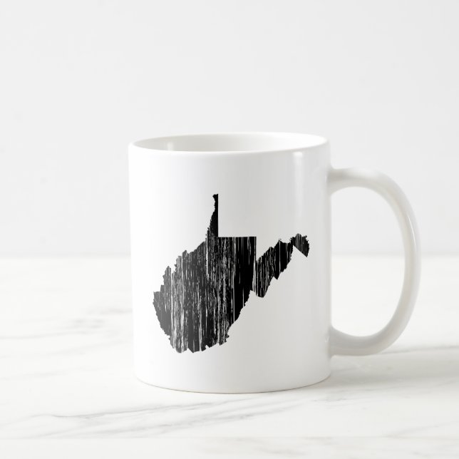 Caneca De Café Esboço afligido do estado de West Virginia (Direita)