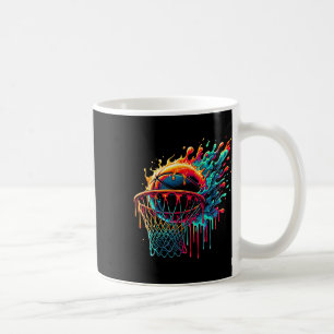 Caneca De Café Esboço Colorido Pingando Cor Splash Hoop Net Dri