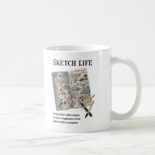 Caneca De Café Esboço da vida