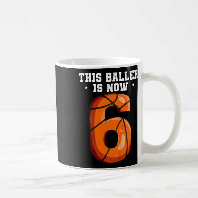 Caneca De Café Esboço de 6º Aniversário 1  (Direita)