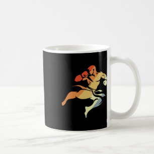 Caneca De Café Esboço de garoto de kickboxing look anos 90 Artes