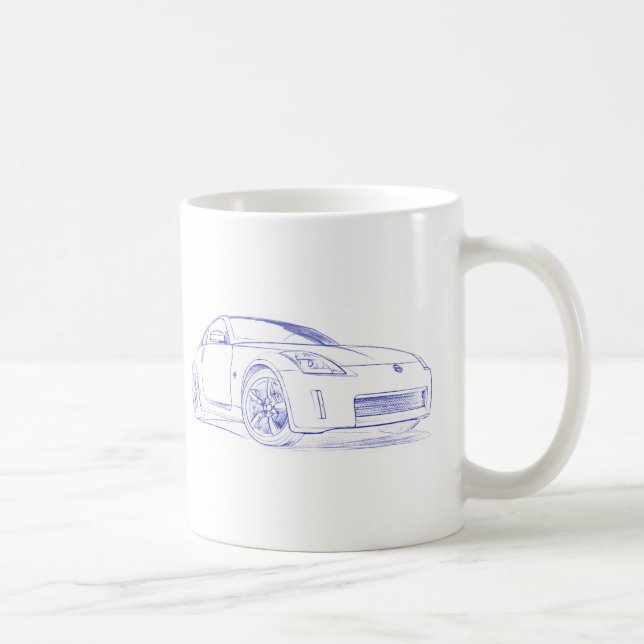 Caneca De Café Esboço do Nis 350Z (Direita)