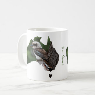 Caneca De Café Esboço do país Austrália Kookaburra em uma árvore