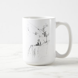 Caneca De Café Esboço Elegante de Cliff de Esboço